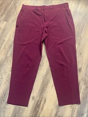 Fabletics The Only Pant in Deep Port Merlot Athletic Dress Pants XXL